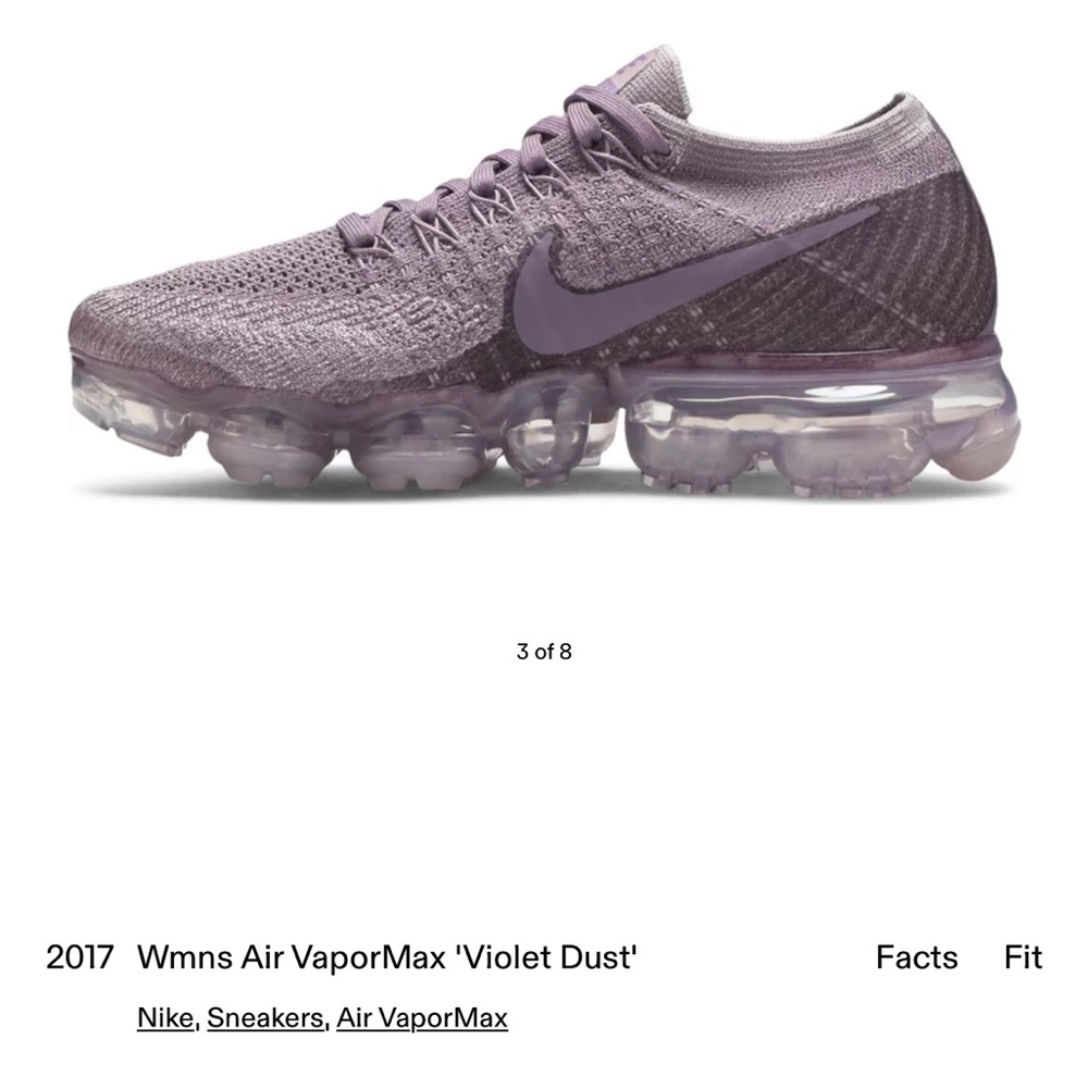 2017 Violet Dust Air Vapormax Nike -size 8 woman’s